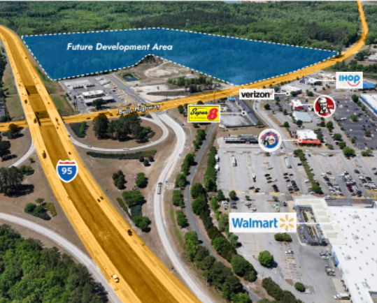 Walterboro Retail Development aerial